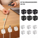 Suporte Clip para Cabos Magnéticos - 06 Peças