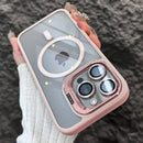Luxury Magnetic Shockproof Phone Case For iPhone15 14 13 12 11 Pro Max Plus Funda Stand Glass Lens Protection Back Cover