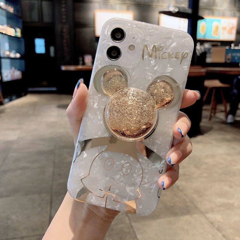 Case / Capinha Iphone Mickey Gold POPsocket